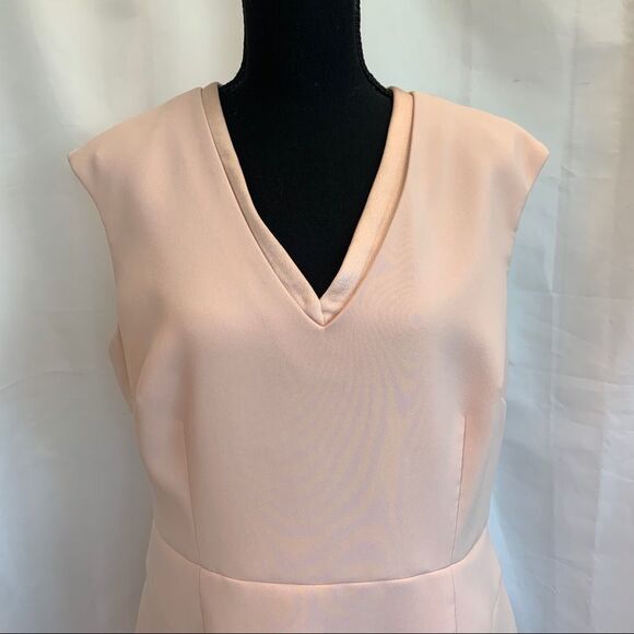 Hobbs Frida V-neck Shift Dress Pastel Pale Pink Sz 10 NWOT - Picture 7 of 17